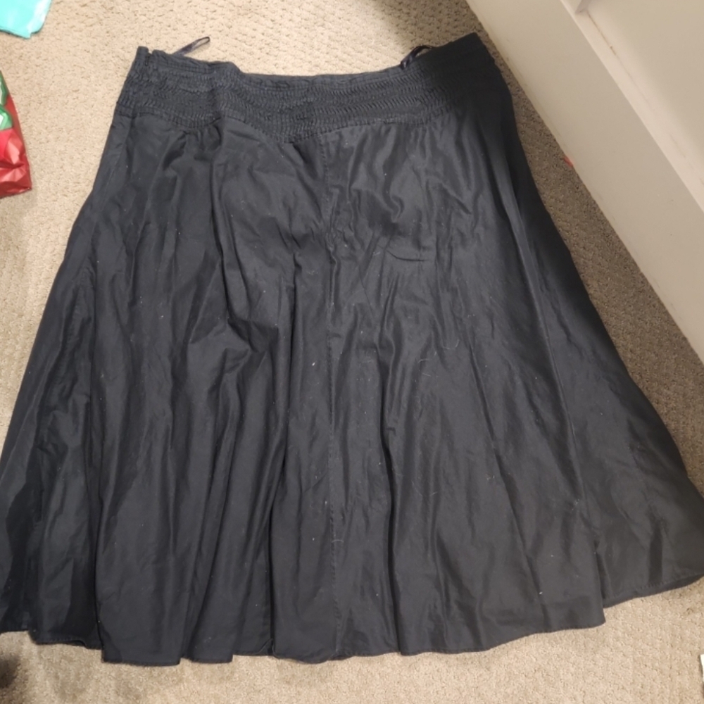 NEW Ralph Lauren Elegant Black Women's Skirt 100 % COTTON  =22w